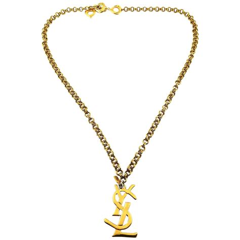 yves saint laurent necklace|Saint Laurent chain necklace.